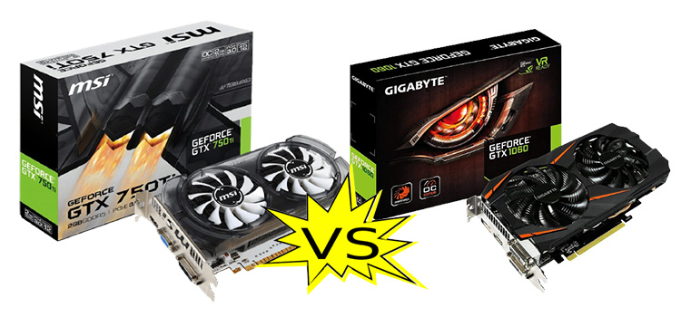 Nvidia GeForce GTX 1060 6Gb vs GTX 750 Ti | The Ultimate Comparison