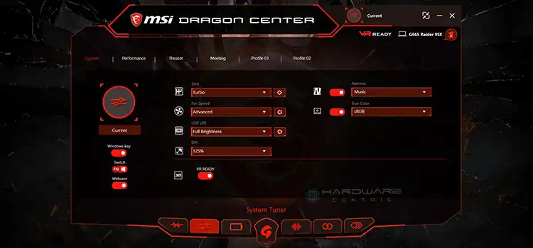 MSI Dragon Center Gaming Mode